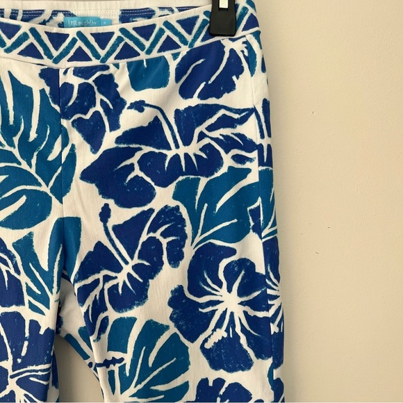 J. McLaughlin Women Size 4 Blue Tropical Print Trouser Pants - Picture 5 of 9